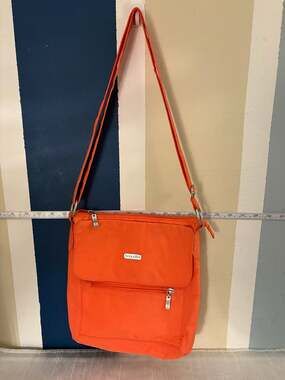 Baggallini Orange Lightweight Nylon Pocket Crossbody Bag